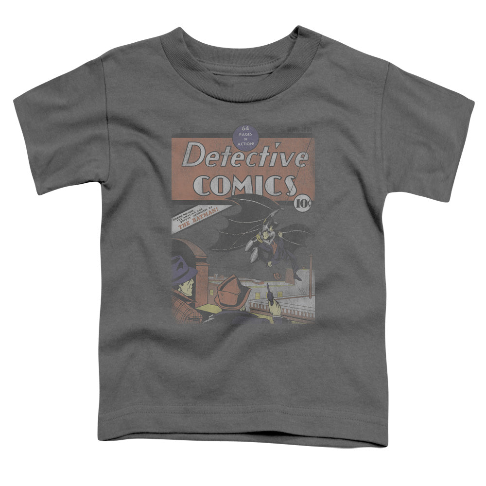 DC Comics Detective #27 Distressed Toddler Kids Youth T Shirt Charcoal Officially Licensed