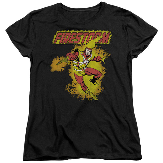 DC Comics Firestorm Womens T Shirt Black Officially Licensed