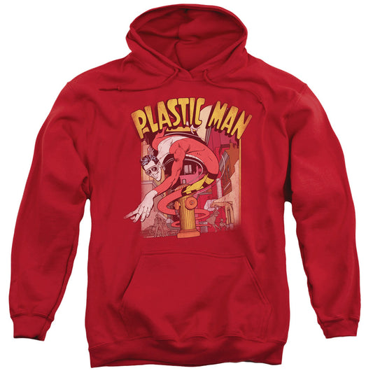 DC Comics Plastic Man Street Mens Hoodie Red Officially Licensed