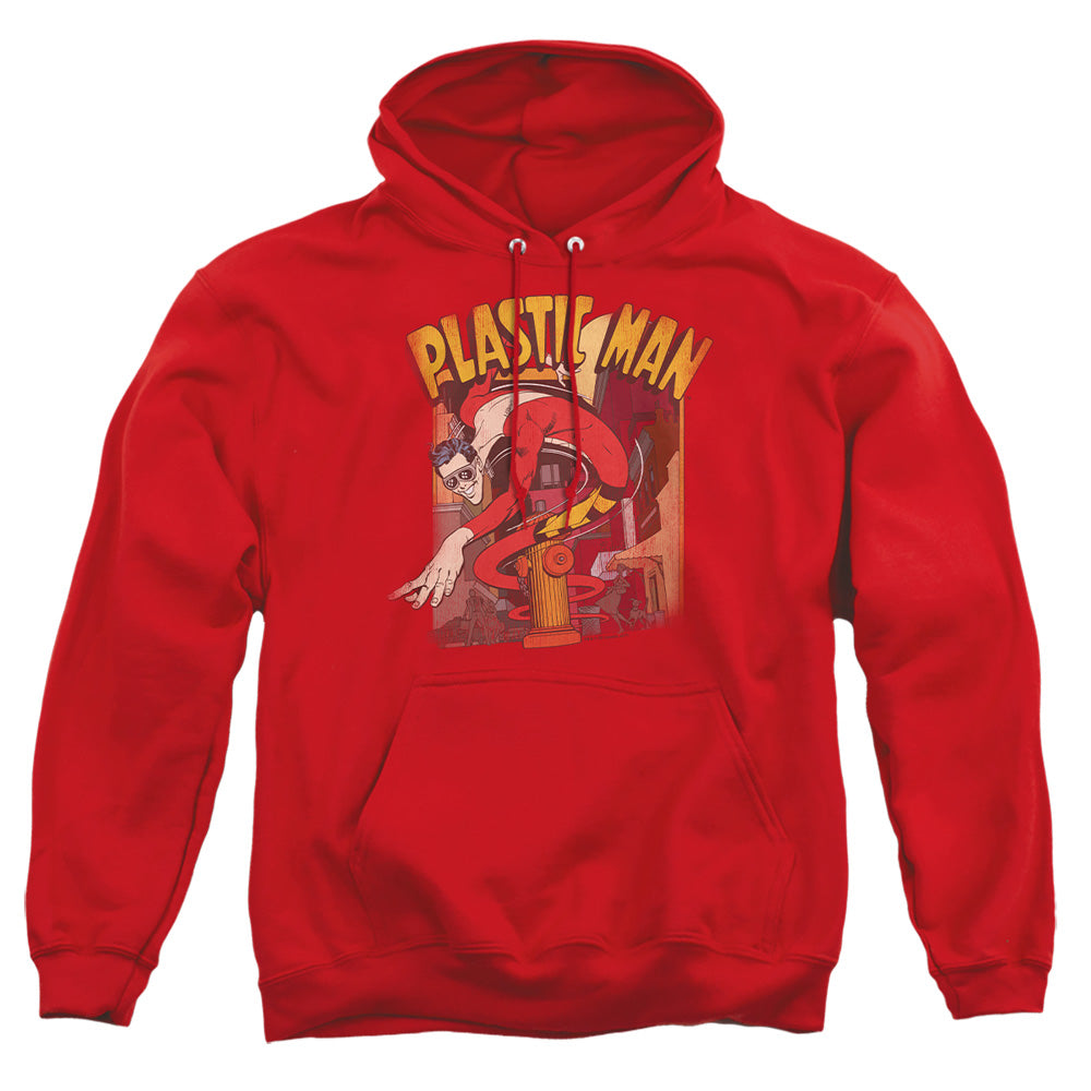 Dc Plastic Man Street Mens Hoodie Red Officially Licensed