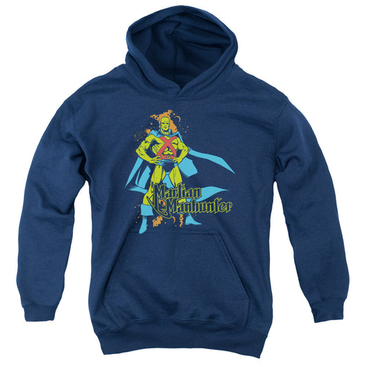 DC Comics Martian Manhunter Kids Youth Hoodie Navy Blue Officially Licensed