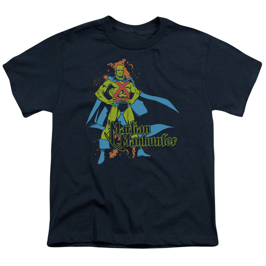 DC Comics Martian Manhunter Kids Youth T Shirt Navy Blue Officially Licensed