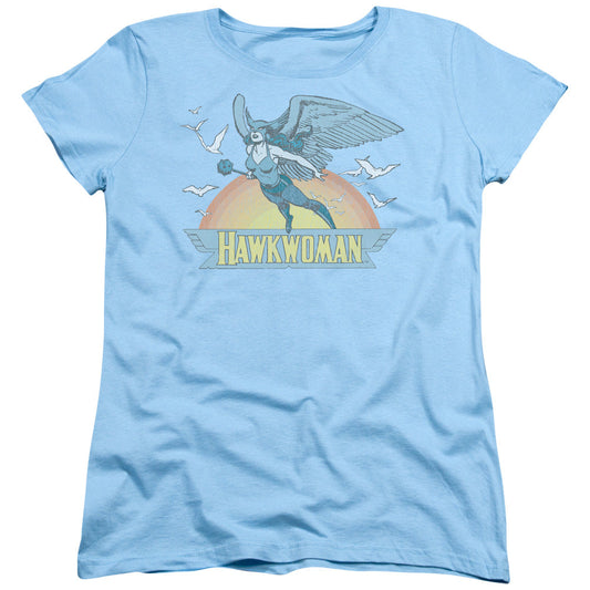 DC Comics Hawkwoman Womens T Shirt Light Blue Officially Licensed