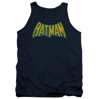 Dc Classic Batman Logo Mens Tank Top Shirt Navy Officially Licensed