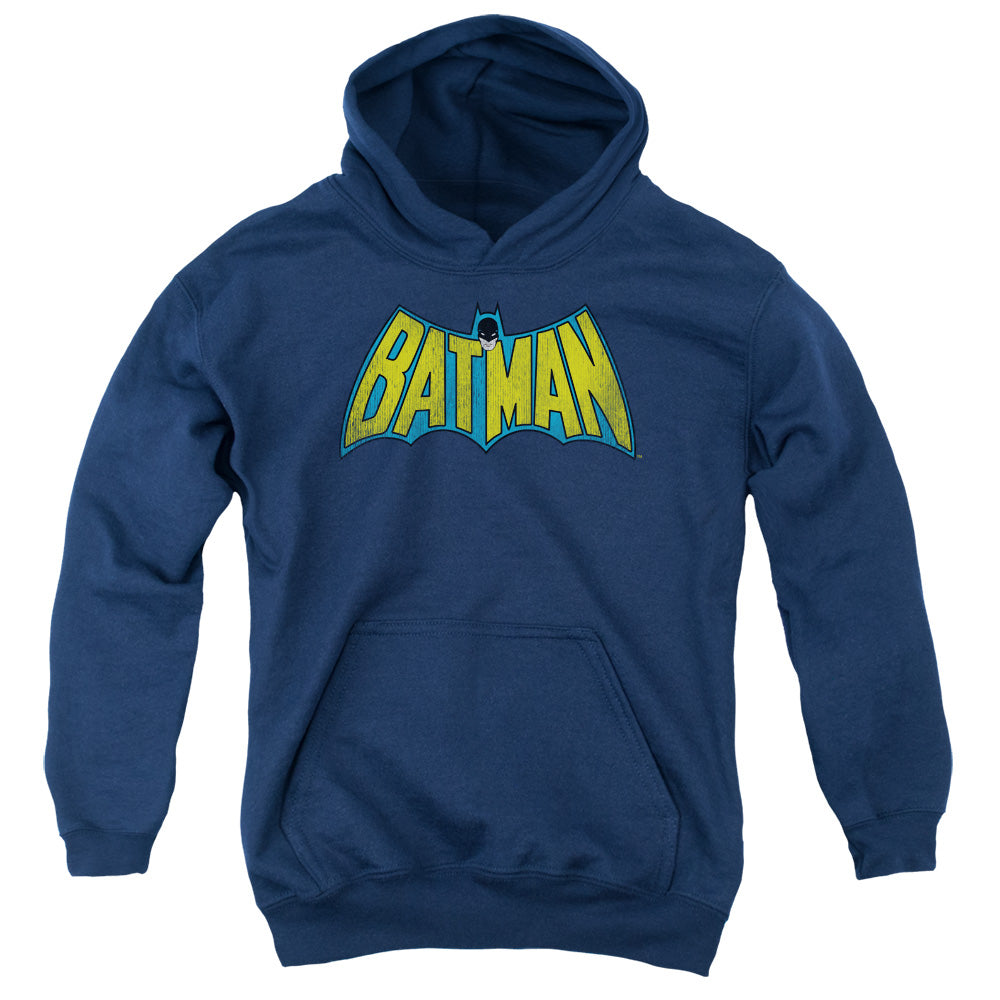 DC Comics Classic Batman Logo Kids Youth Hoodie Navy Blue Officially Licensed