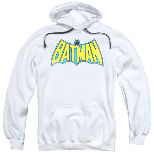 DC Comics Classic Batman Logo Mens Hoodie White Officially Licensed