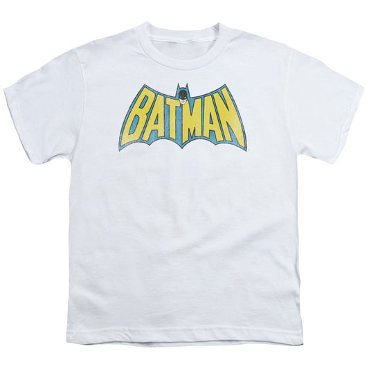 DC Comics Classic Batman Logo Kids Youth T Shirt White Officially Licensed