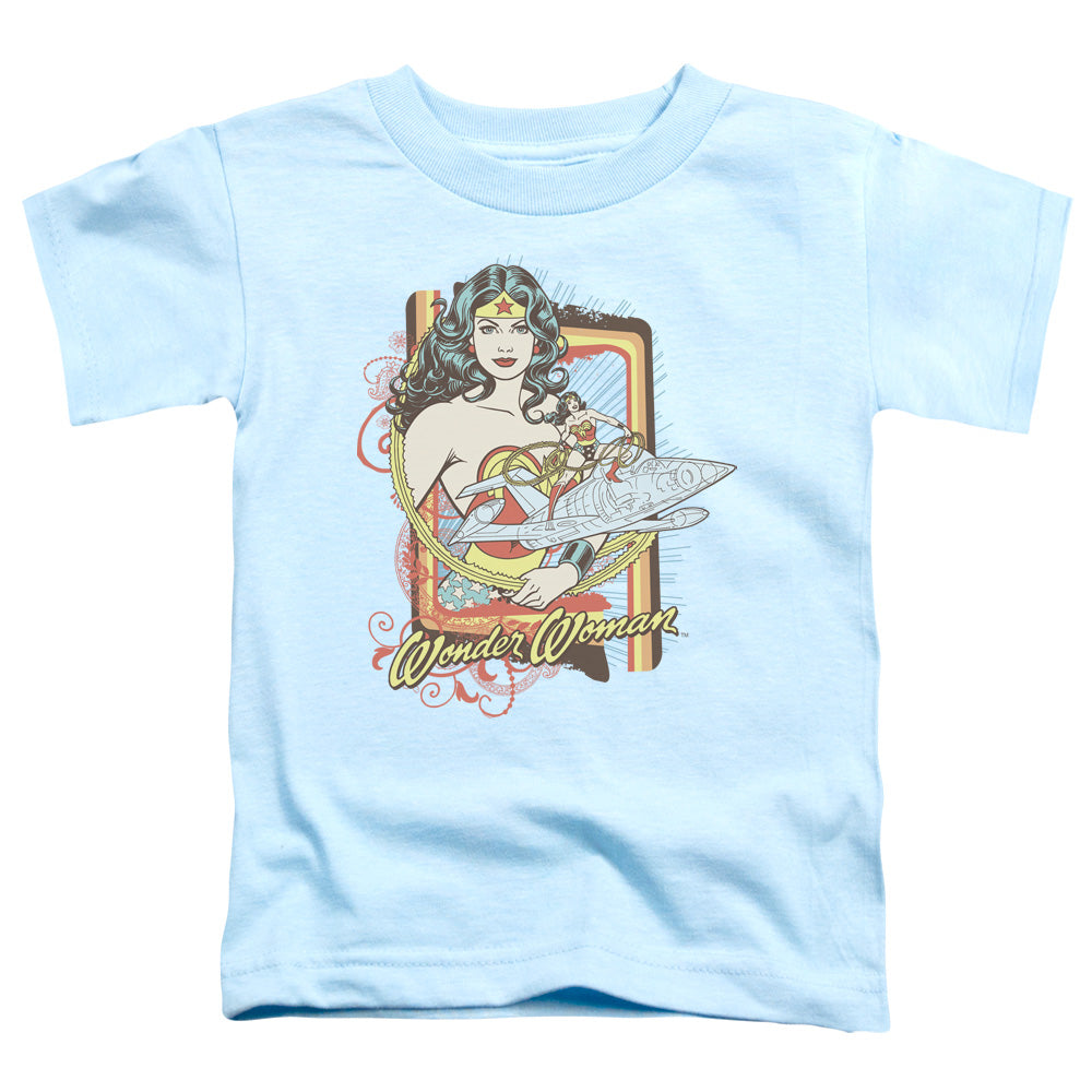 DC Comics Invisible Jet Toddler Kids Youth T Shirt Light Blue Officially Licensed