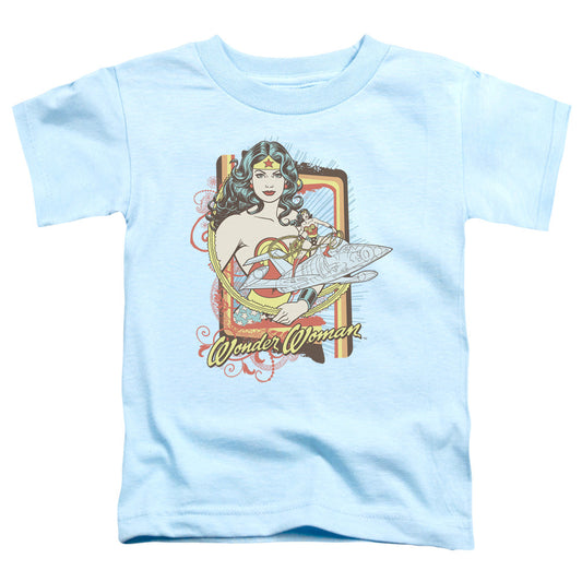 DC Comics Invisible Jet Toddler Kids Youth T Shirt Light Blue Officially Licensed