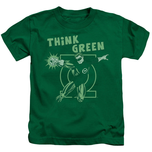 DC Comics Think Green Juvenile Kids Youth T Shirt Kelly Green Officially Licensed