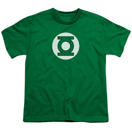 DC Comics Green Lantern Logo Kids Youth T Shirt Kelly Green Officially Licensed