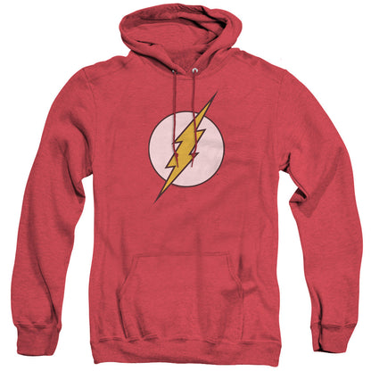 Dc Flash Flash Logo Mens Heather Hoodie Red Officially Licensed