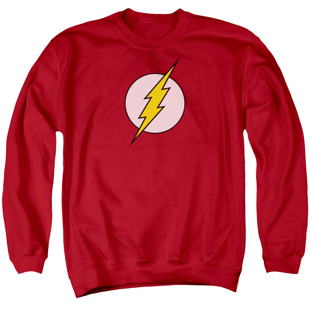 Dc Flash Flash Logo Mens Crewneck Sweatshirt Red Officially Licensed