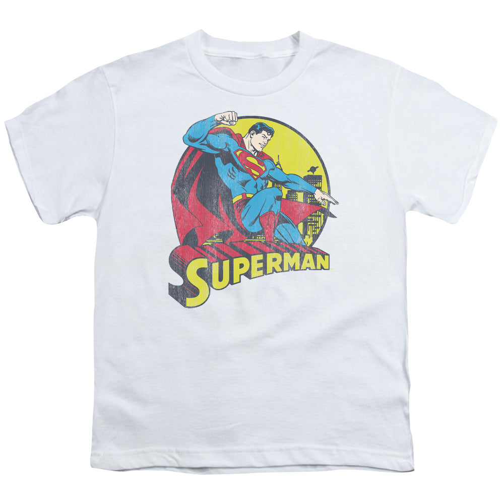 DC Comics Big Blue Kids Youth T Shirt White Officially Licensed