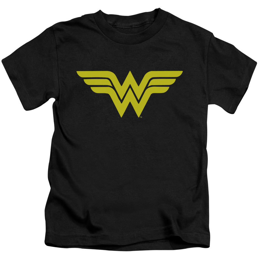 DC Comics Wonder Woman Logo Juvenile Kids Youth T Shirt Black Officially Licensed