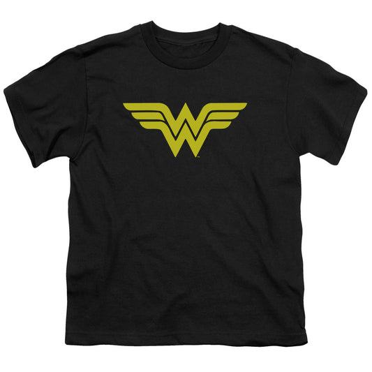 DC Comics Wonder Woman Logo Kids Youth T Shirt Black Officially Licensed