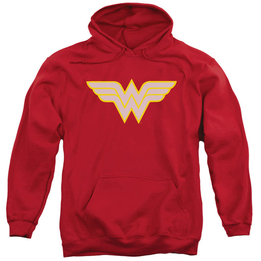 DC Comics Ww Logo Mens Hoodie Red Officially Licensed