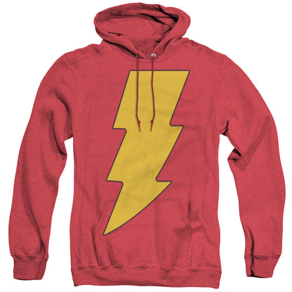 Dc Shazam Logo Mens Heather Hoodie Red Officially Licensed