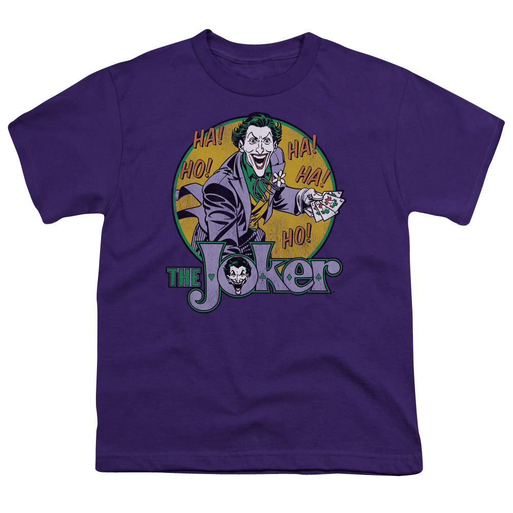 DC Comics the Joker Kids Youth T Shirt Purple Officially Licensed