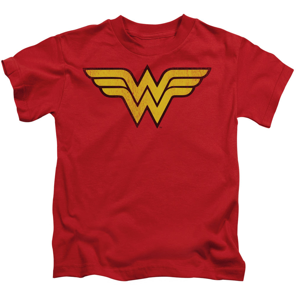 DC Comics Wonder Woman Logo Dist Juvenile Kids Youth T Shirt Red Officially Licensed