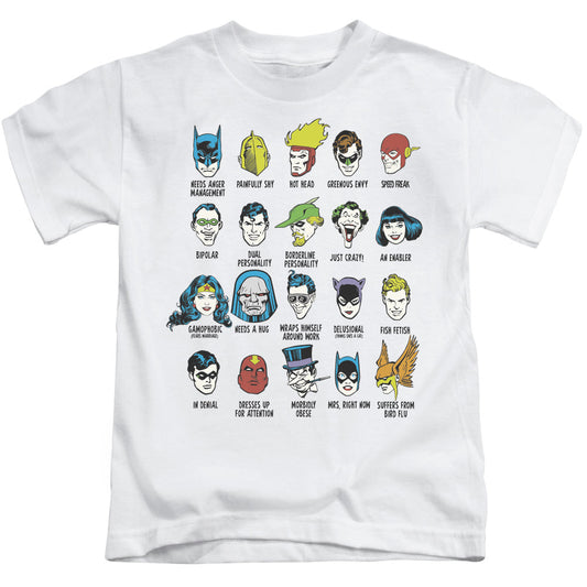 DC Comics Superhero Issues Juvenile Kids Youth T Shirt White Officially Licensed