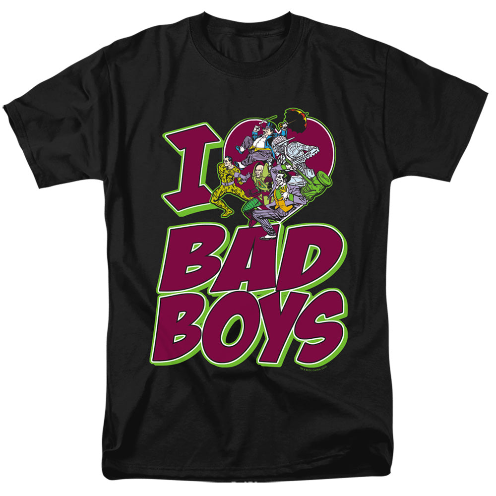 Dc I Heart Bad Boys Mens T Shirt Black Officially Licensed
