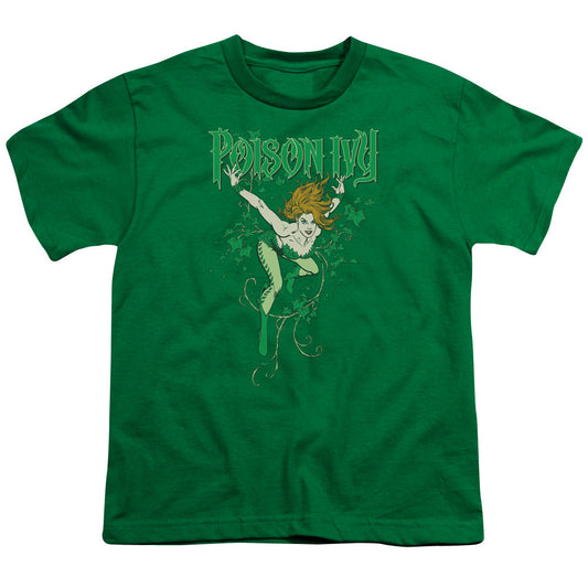 DC Comics Poison Ivy Kids Youth T Shirt Kelly Green Officially Licensed