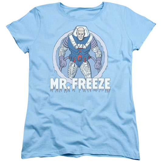 DC Comics Mr Freeze Womens T Shirt Light Blue Officially Licensed
