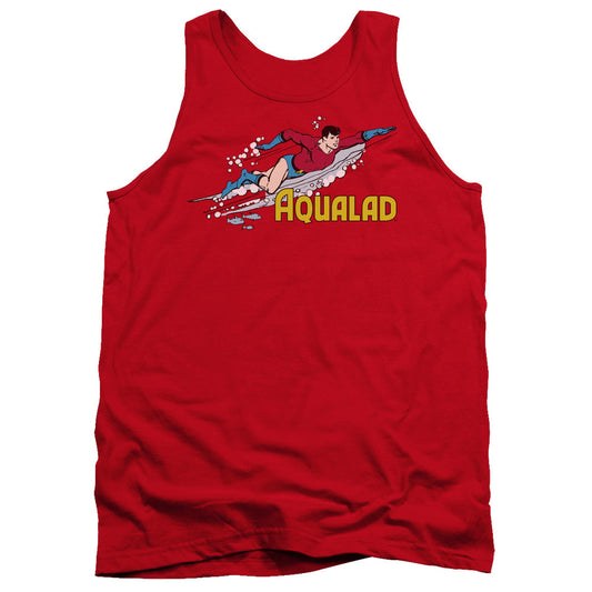 Dc Aqualad Mens Tank Top Shirt Red Officially Licensed