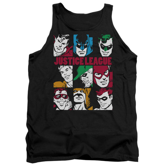 Dc Nine Blocks Of Justice Mens Tank Top Shirt Black Officially Licensed