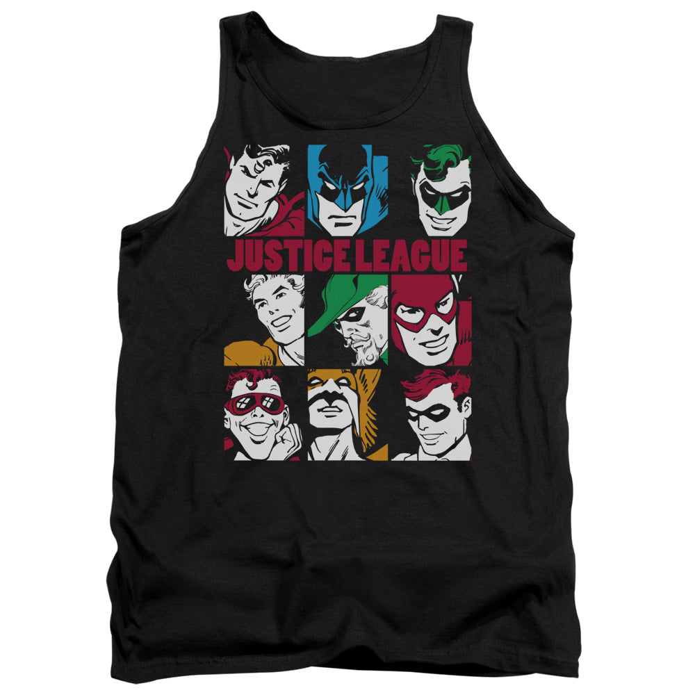 Dc Nine Blocks Of Justice Mens Tank Top Shirt Black Officially Licensed