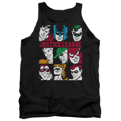 Dc Nine Blocks Of Justice Mens Tank Top Shirt Black Officially Licensed