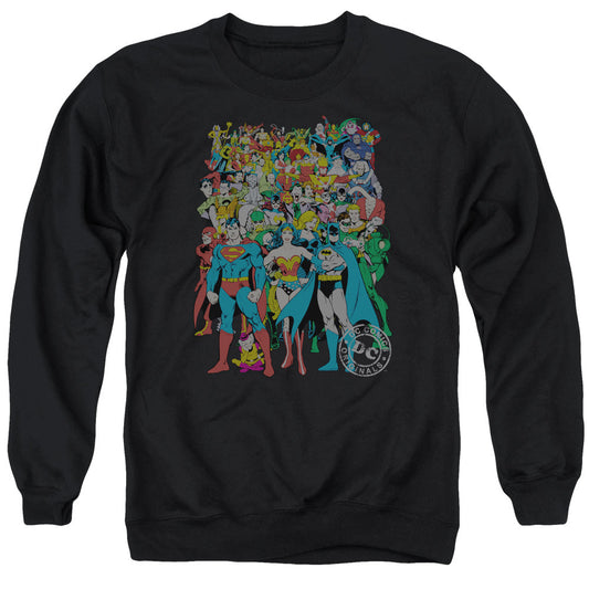 DC Comics Original Universe Mens Crewneck Sweatshirt Black Officially Licensed