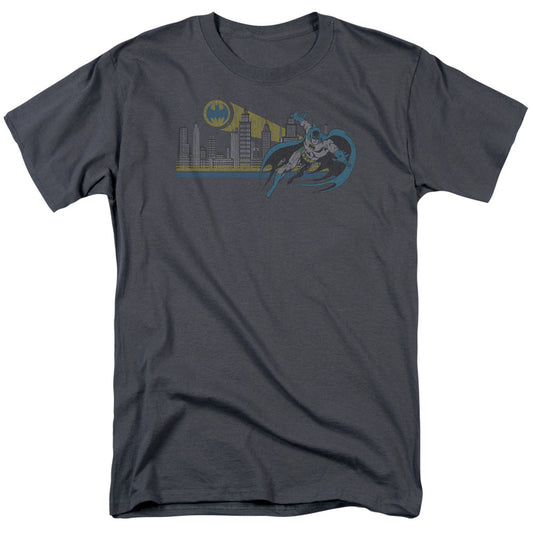 DC Comics Gotham Retro Mens T Shirt Charcoal Officially Licensed