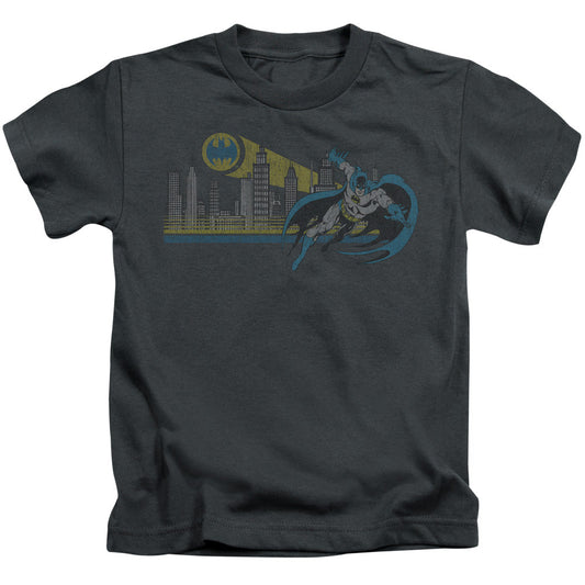 DC Comics Gotham Retro Juvenile Kids Youth T Shirt Charcoal Officially Licensed