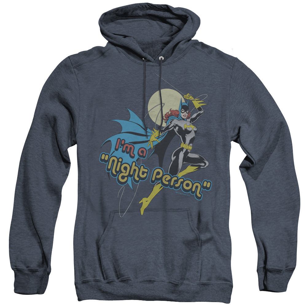 Dc Night Person Mens Heather Hoodie Navy Officially Licensed