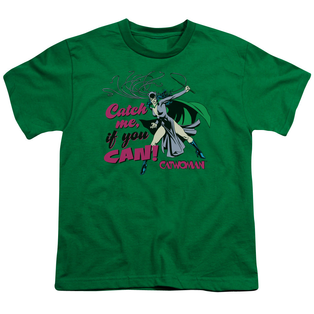 DC Comics Catch Me Kids Youth T Shirt Kelly Green Officially Licensed