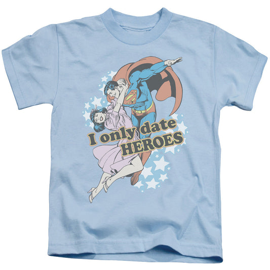 DC Comics Fickle Juvenile Kids Youth T Shirt Light Blue Officially Licensed