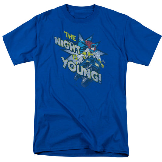 Dc The Night Is Young Mens T Shirt Royal Officially Licensed