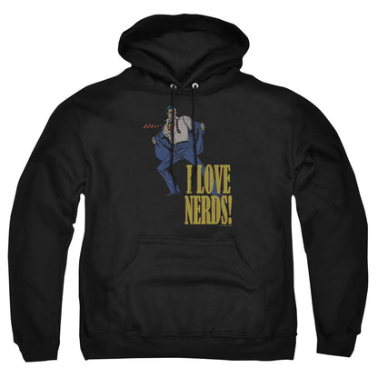 Dc I Love Nerds Mens Hoodie Black Officially Licensed