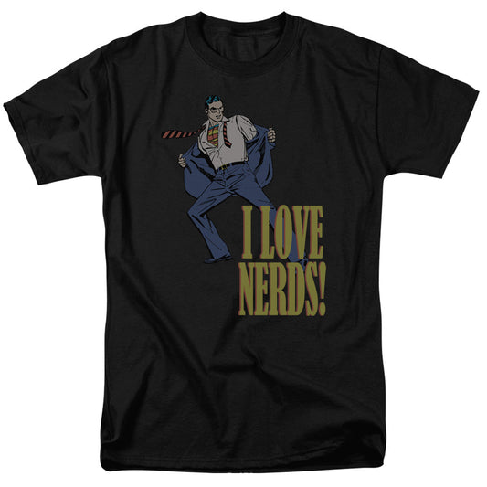 DC Comics I Love Nerds Mens T Shirt Black Officially Licensed