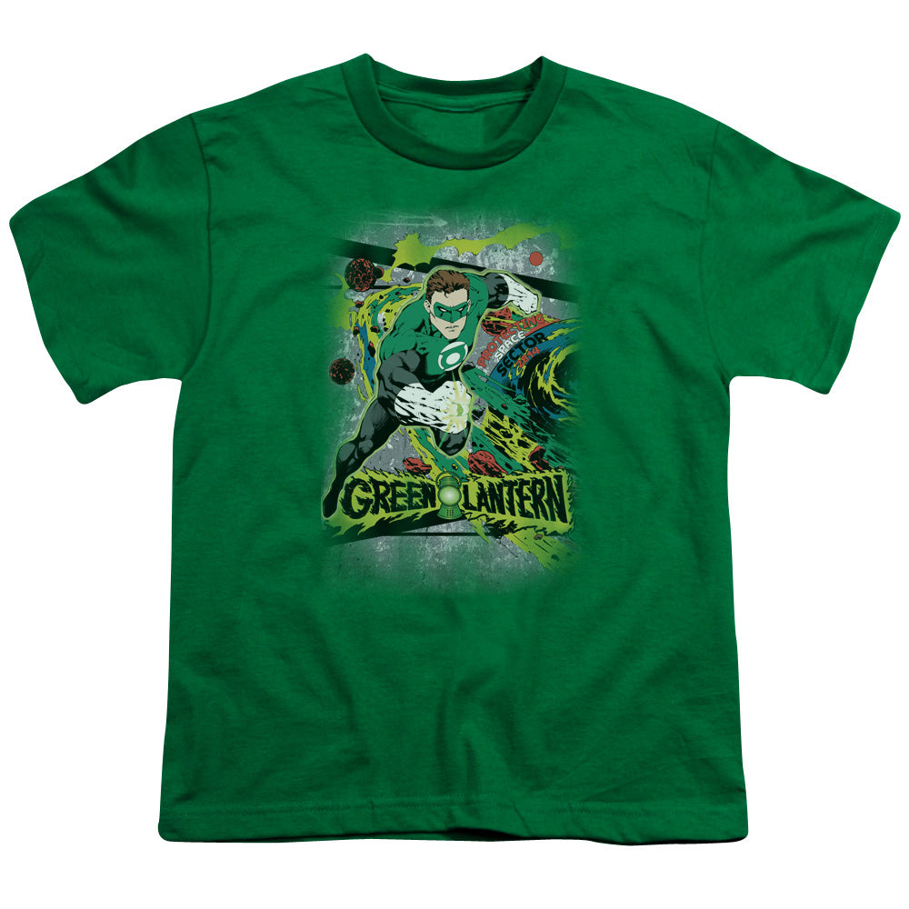DC Comics Space Sector 2814 Kids Youth T Shirt Kelly Green Officially Licensed
