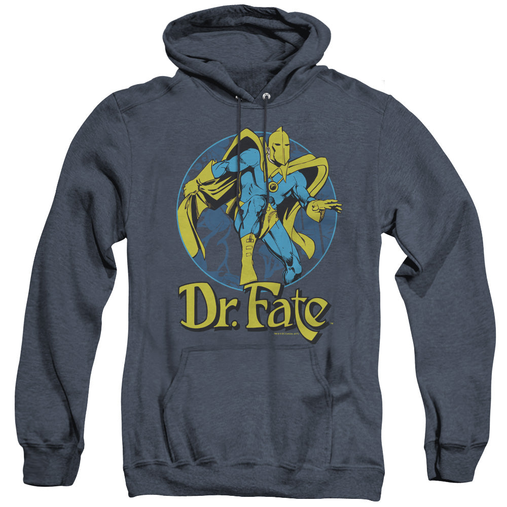 Dc Dr Fate Ankh Mens Heather Hoodie Navy Officially Licensed