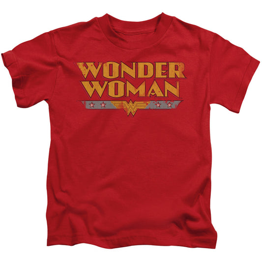 DC Comics Wonder Woman Logo Juvenile Kids Youth T Shirt Red Officially Licensed