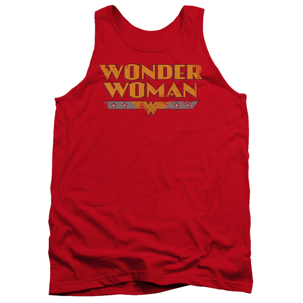 Dc Wonder Woman Logo Mens Tank Top Shirt Red Officially Licensed