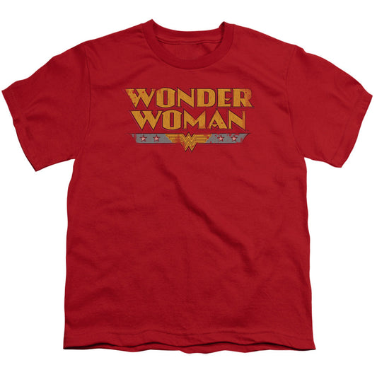 DC Comics Wonder Woman Logo Kids Youth T Shirt Red Officially Licensed