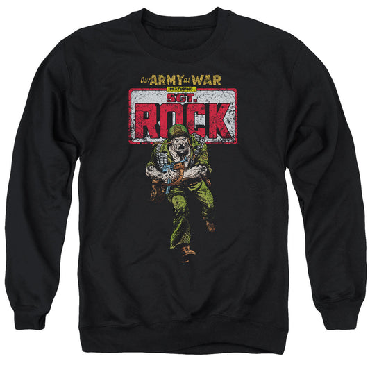 DC Comics Sgt Rock Mens Crewneck Sweatshirt Black Officially Licensed