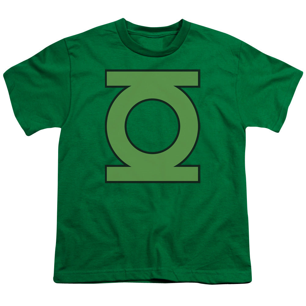 DC Comics Gl Emblem Kids Youth T Shirt Kelly Green Officially Licensed