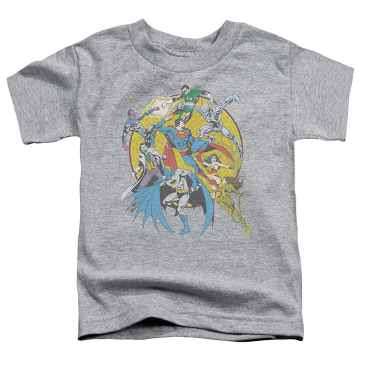 DC Comics Spin Circle Fight Toddler Kids Youth T Shirt Athletic Heather Officially Licensed
