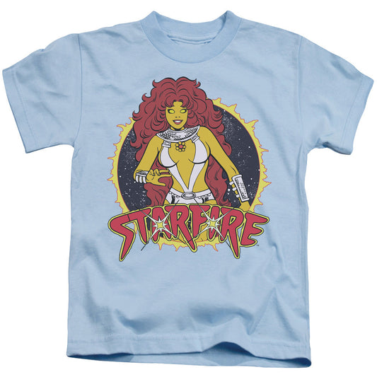 DC Comics Starfire Juvenile Kids Youth T Shirt Light Blue Officially Licensed